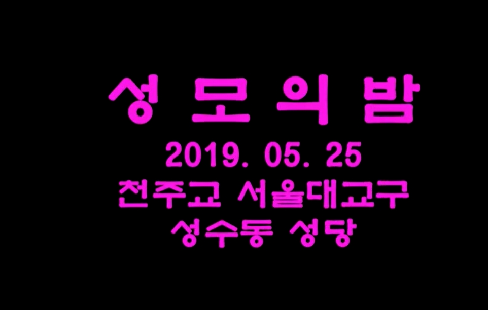 2019.05.25 성모의 밤