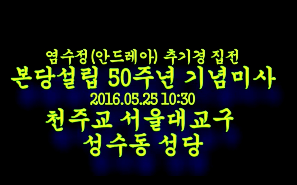 2016.06.05 염수정 추기경 집전 50주년 기념미사