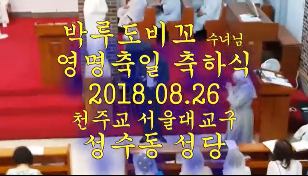 2018.08.26 박루도비꼬 수녀님 영명축일 축하식